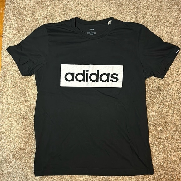 Men’s Adidas Boost Foam Graphic Logo Tee - Size L - Black/White​ - Picture 1 of 3